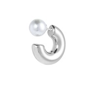 Orecchino a lobo a cerchietto 2,2cm con chiusura perla