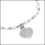 Bracciale perle e charm maestra