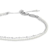 CAVIGLIERA CON PERLE E CATENA LIP-CABLE