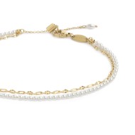 CAVIGLIERA CON PERLE E CATENA LIP-CABLE