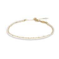 CAVIGLIERA CON PERLE E CATENA LIP-CABLE