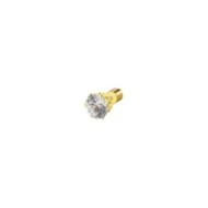 Orecchino a lobo con zircone 7mm