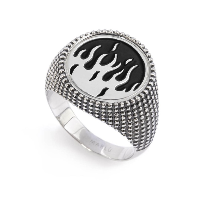 Piastrina tonda fiamme changy