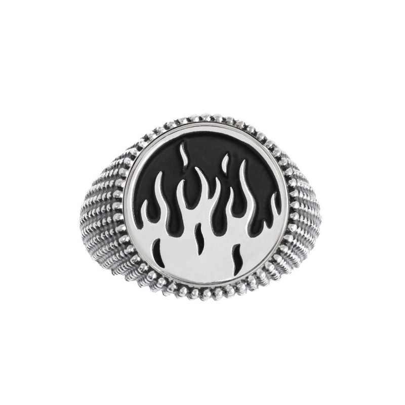 Piastrina tonda fiamme changy