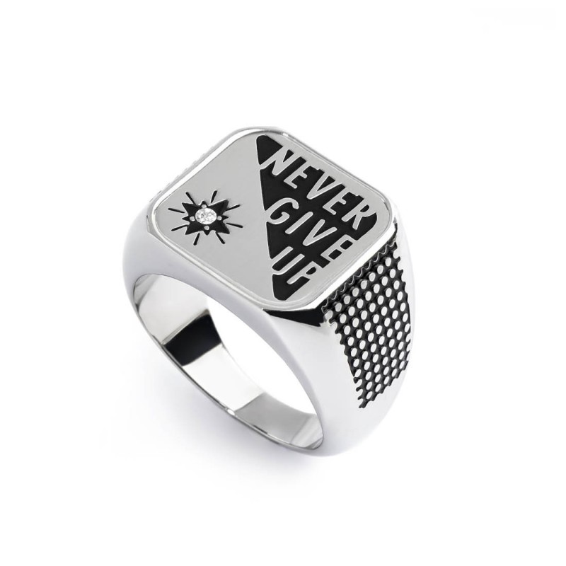 Piastrina quadrata never give up changy