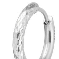 Orecchino a cerchio 1,7 cm trama diamantata