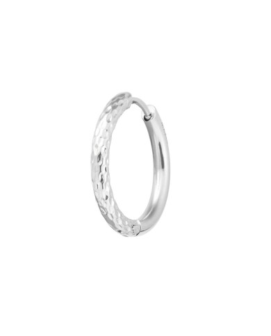 Orecchino a cerchio 2,1 cm trama diamantata