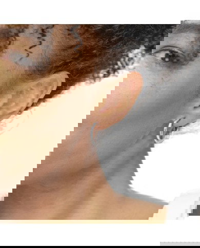 Orecchino a cerchio 2,1 cm trama diamantata