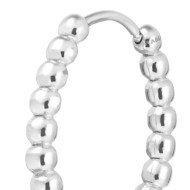 Orecchino a cerchio 1,9 cm trama con sfere