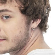 Orecchino a cerchio ritorto 1,7 cm