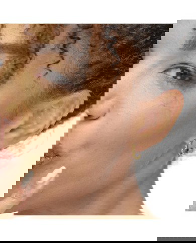 Orecchino ovale 1,8 cm trama diamantata