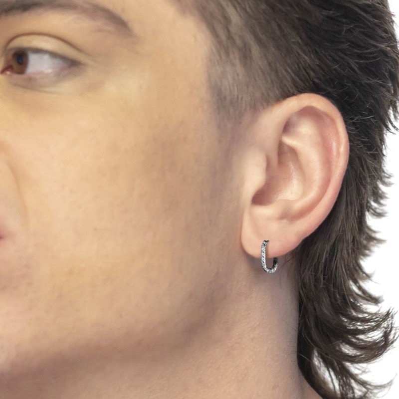 OR ACC MONO OVALE TRAMA DIAMANTATA 1,8x1,3CM