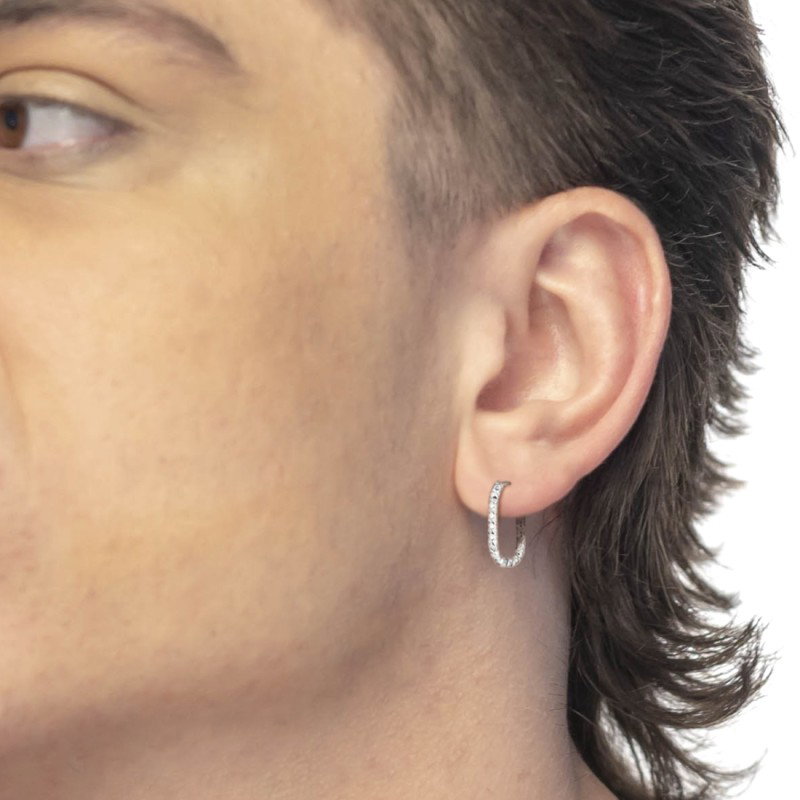 OR ACC MONO OVALE TRAMA DIAMANTATA 2,1x1,5CM