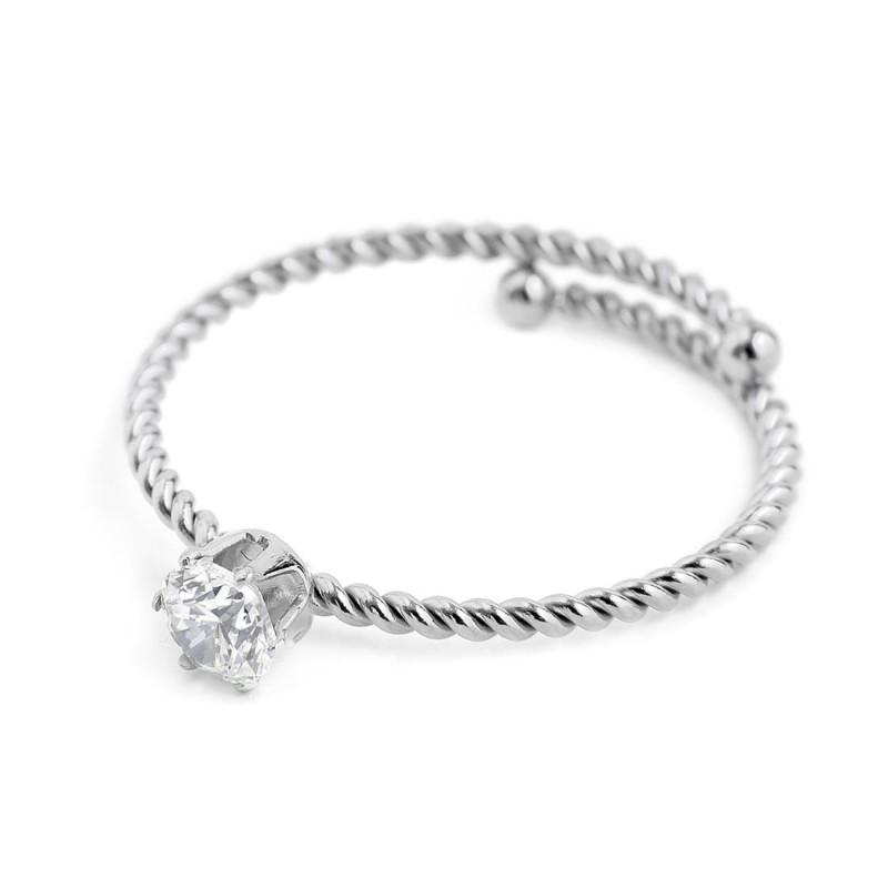 Anello con zircone 4mm