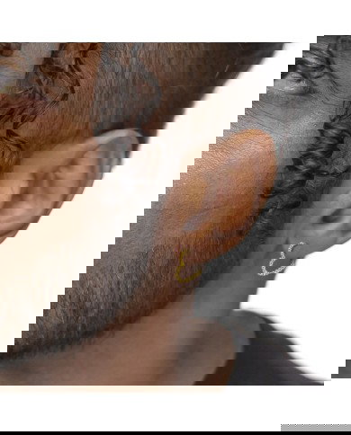 Orecchino cuore 1,8 cm trama con sfere