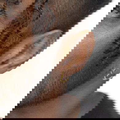 Orecchino cuore 1,8 cm trama con sfere