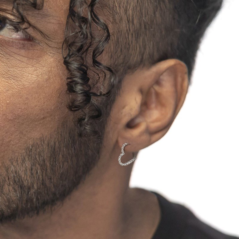 OR ACC MONO CUORE 1,8 X 1,7 CM TRAMA CON SFERE