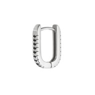 Orecchino ovale 1,7 cm trama con black oil opaco