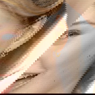 Orecchino a cerchio 1,7 cm con zirconi