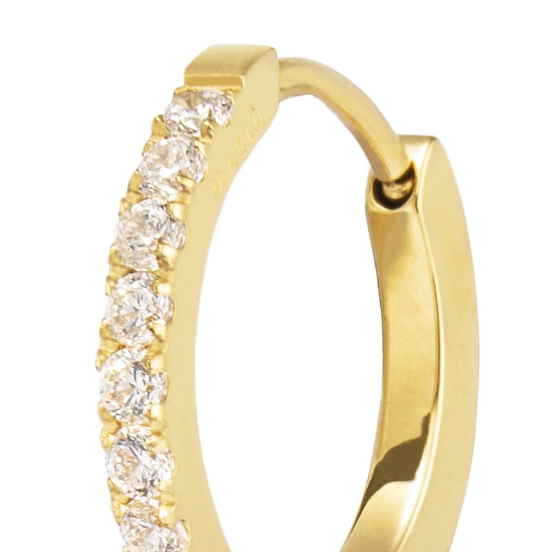 Orecchino a cerchio 1,7 cm con zirconi