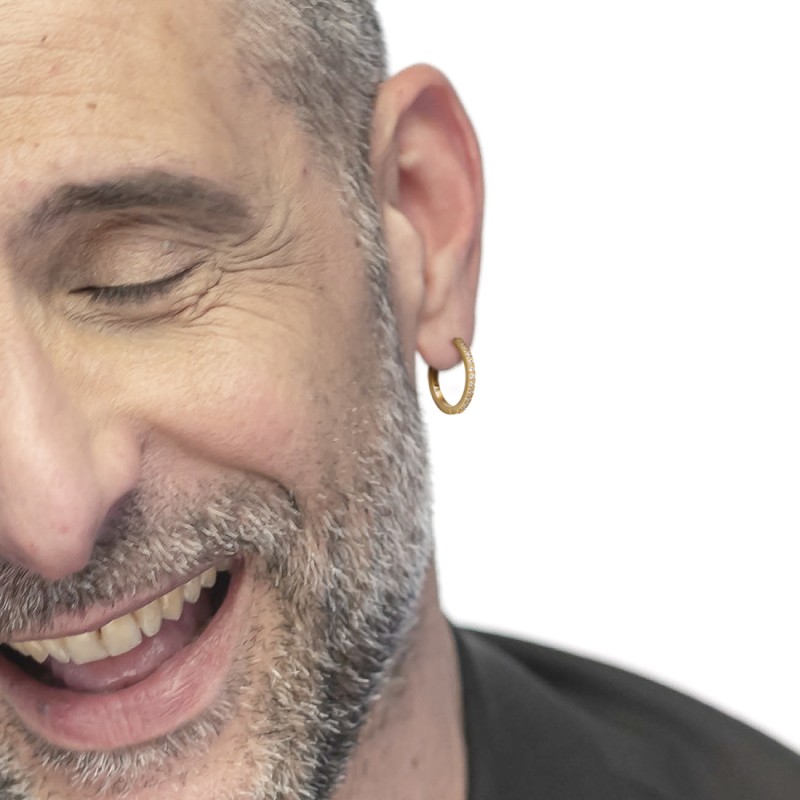 OR MONO ACC CERCHIO DIAMETRO 2 CM CON CZ BIANCHI