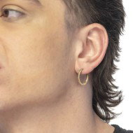 Orecchino a cerchio 2,4 cm con zirconi