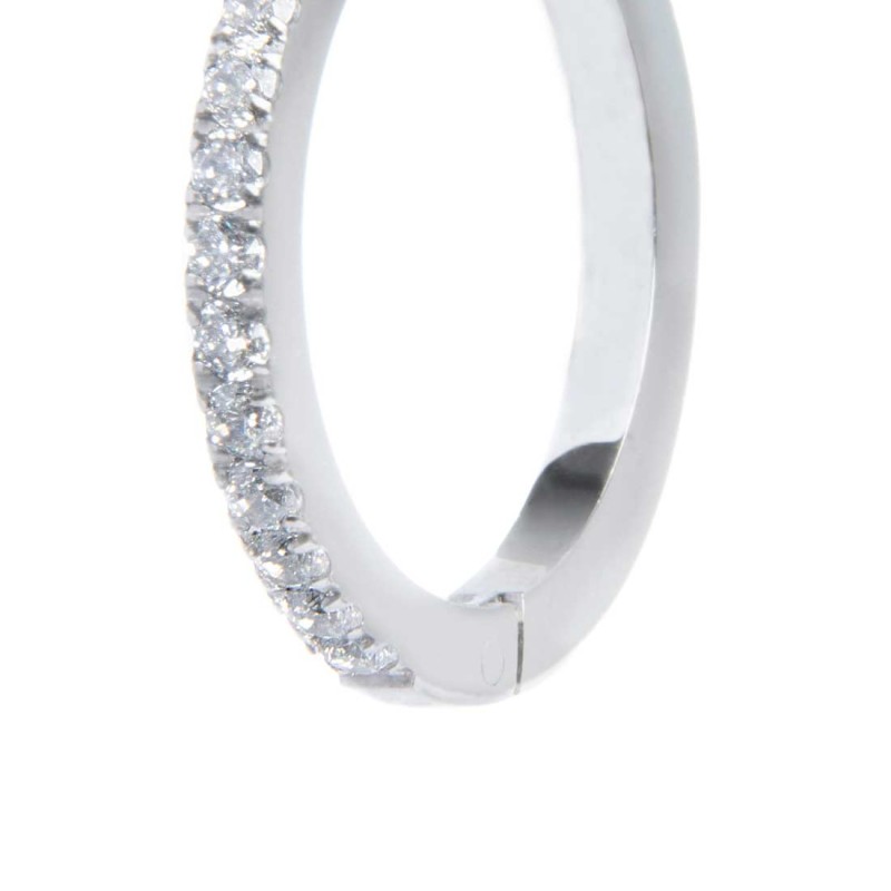 Orecchino a cerchio 2 cm con zirconi