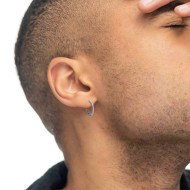 Orecchino a cerchio 2,4 cm con zirconi