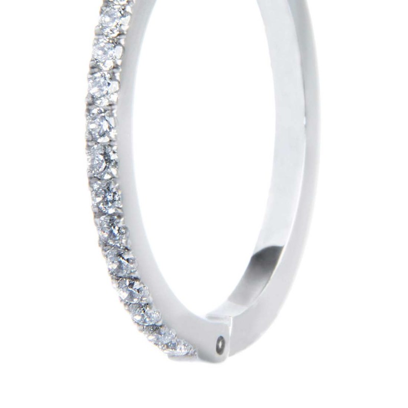 Orecchino a cerchio 2,4 cm con zirconi