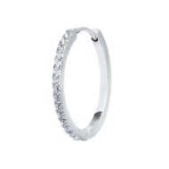 Orecchino a cerchio 2,4 cm con zirconi