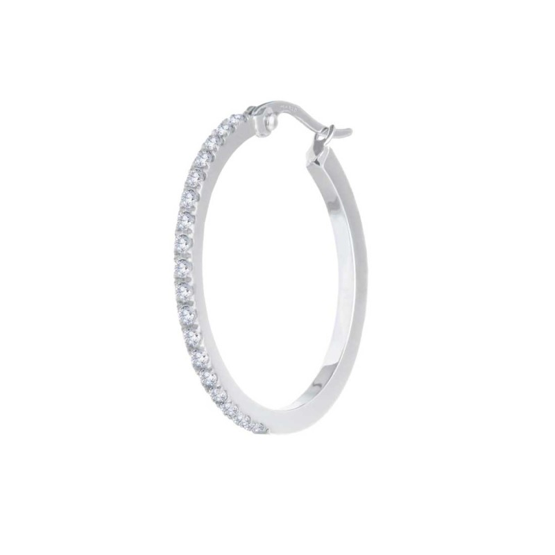 Orecchino a cerchio 2,9 cm con zirconi