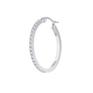 Orecchino a cerchio 2,9 cm con zirconi