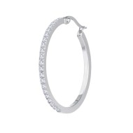 Orecchino a cerchio 3,2 cm con zirconi