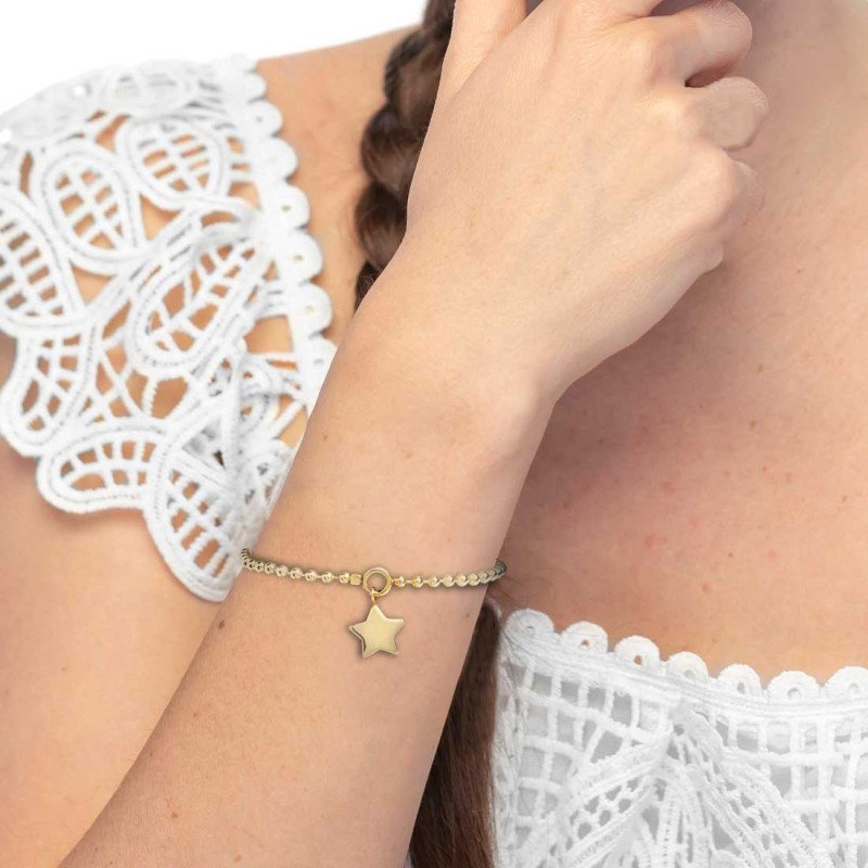 Bracciale catena a sfere con stella