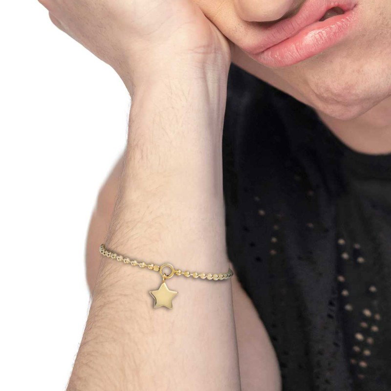 Bracciale catena a sfere con stella