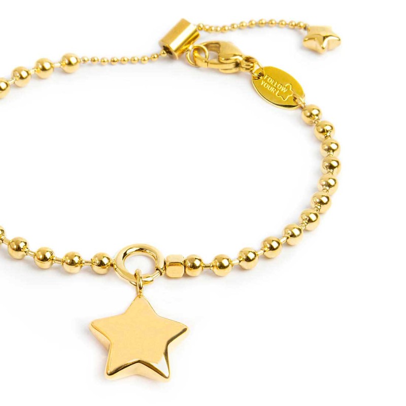 Bracciale catena a sfere con stella