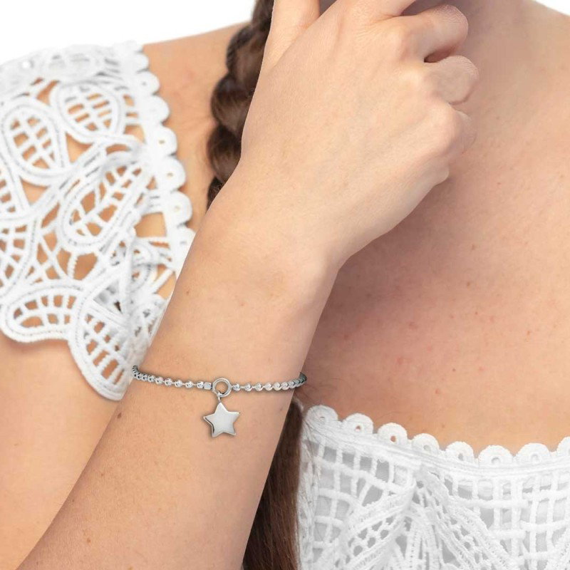 Bracciale catena a sfere con stella