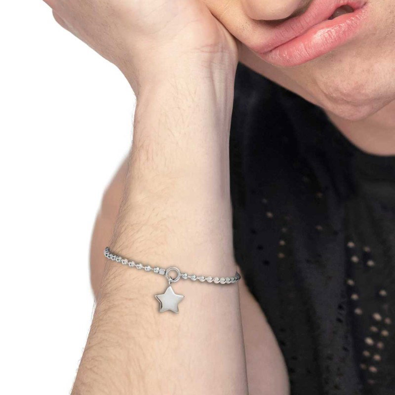 Bracciale catena a sfere con stella
