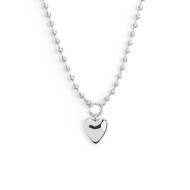 Collana catena a sfere con cuore
