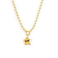 Collana catena a sfere con stella