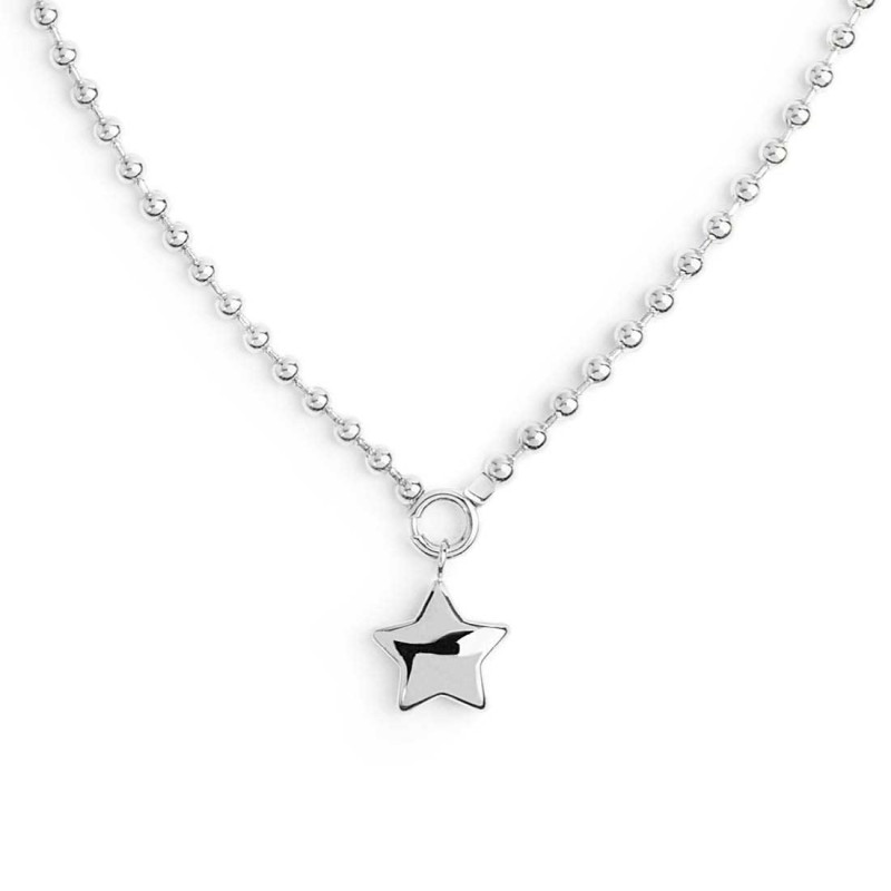 Collana catena a sfere con stella