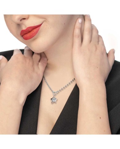 Collana catena a sfere con stella