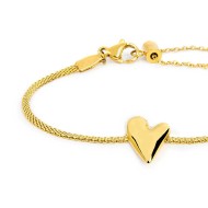 BR ORO/ACC CENTRALE CON CUORE E CATENA MESH