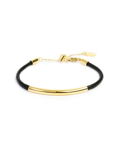 Bracciale triplo filo con cordino cerato con tubolare centrale