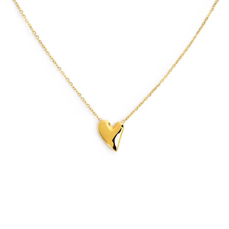 Collana con cuore irregolare centrale