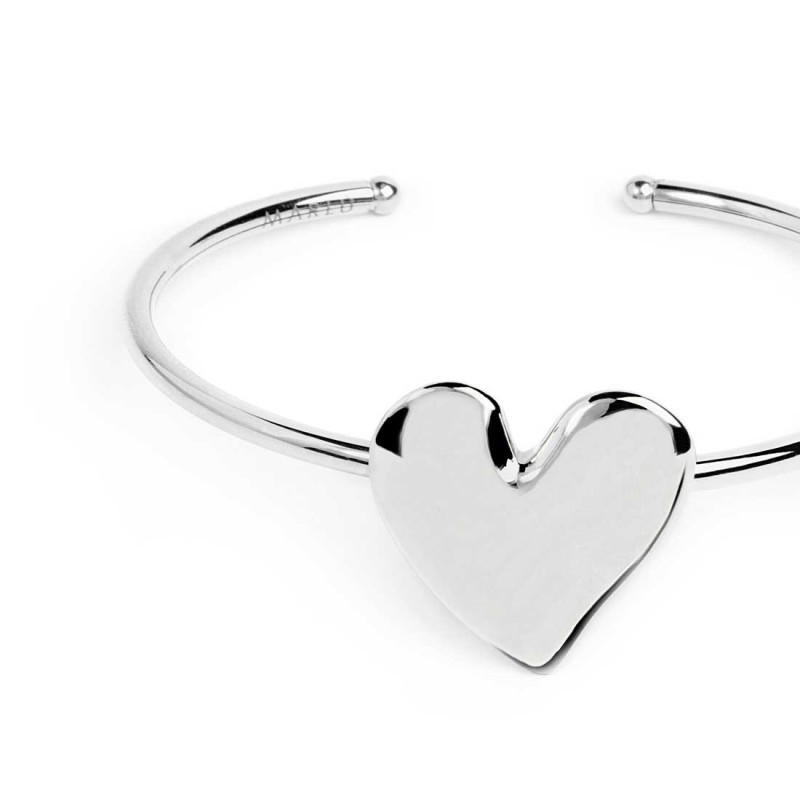 Bracciale rigido con cuore irregolare