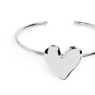 Bracciale rigido con cuore irregolare