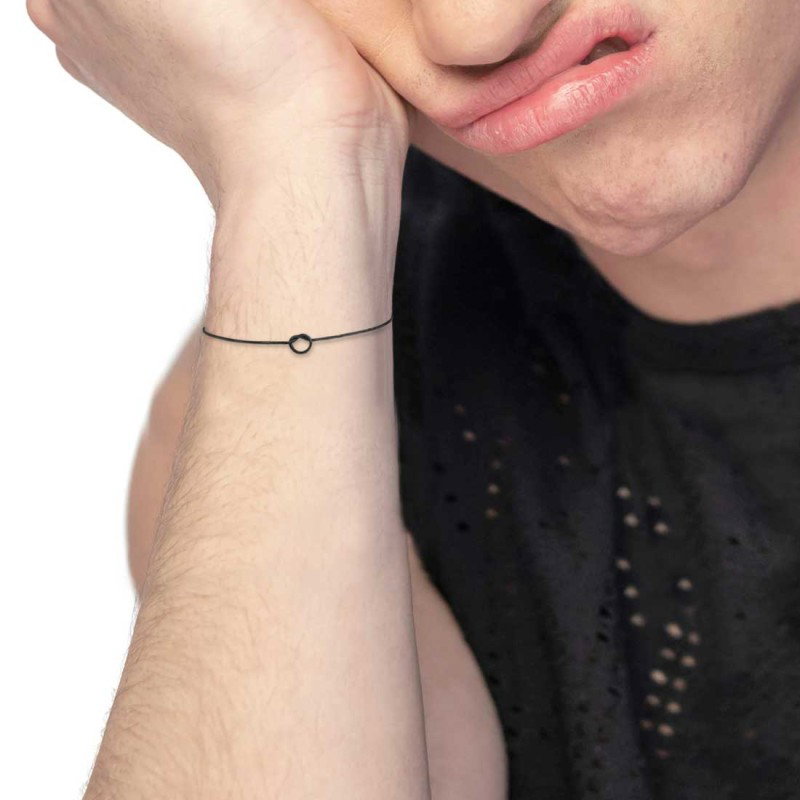 BRACCIALE ACCIAIO CON NODO CATENA SNAKE 8 LATI