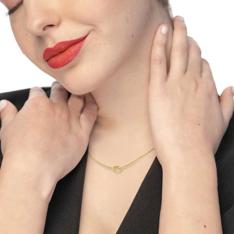 Collana con nodo catena snake