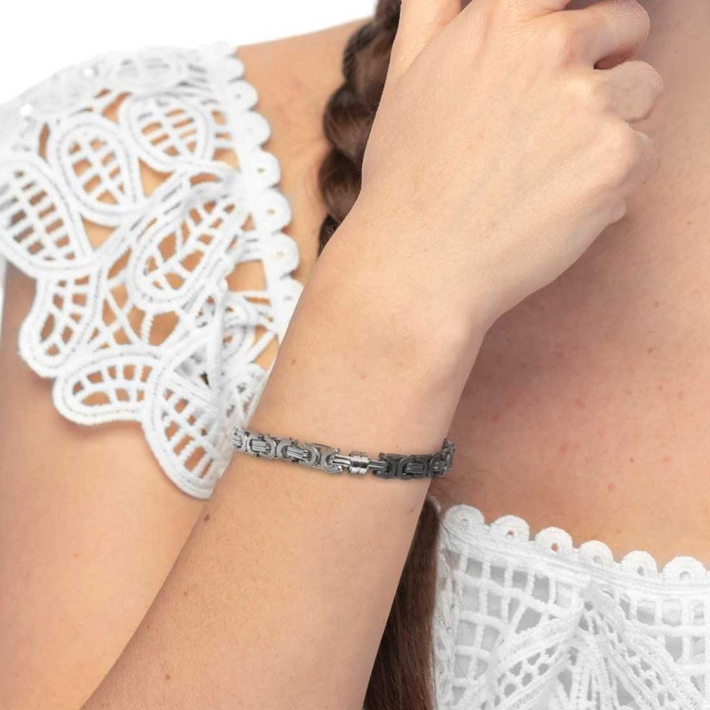 Bracciale catenza bizantina da 0,6cm